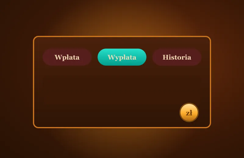 Panel kasy z przyciskami Wpłata, Wypłata, Historia – kasa Jet kasyno